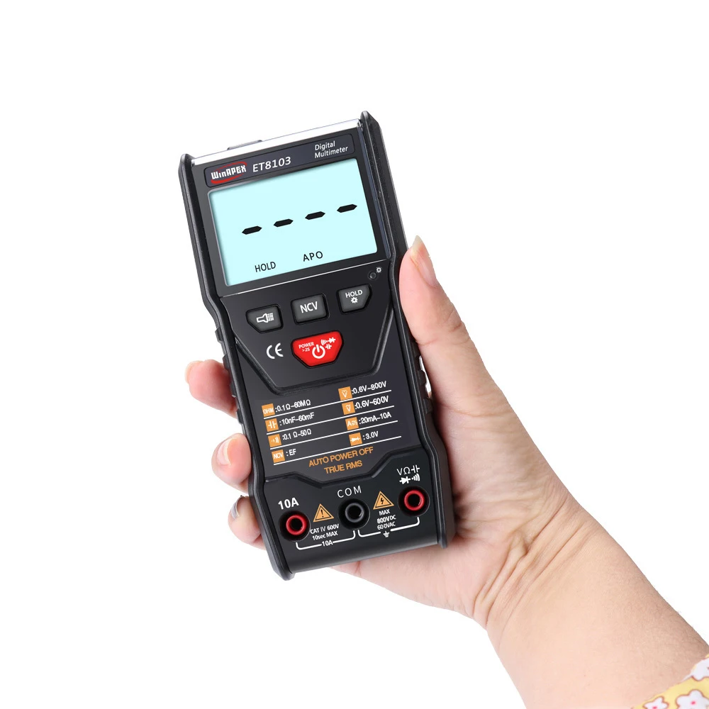 Портативный автоматический измерительный мультиметр Hokerbat ET8103 с ЖК-дисплеем