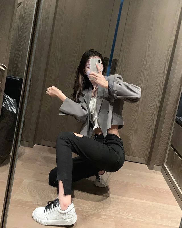 

High Waist Slimming Jeans Women's Black