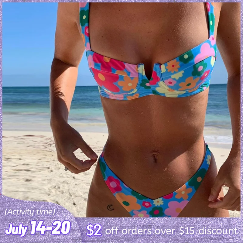 

Sexy Bikini 2021 Swimsuit Solid Biquini Thong Bikini Set Hollow Out Swimwear Bathing Suit Women Micro Bikinis Swimsuit Women