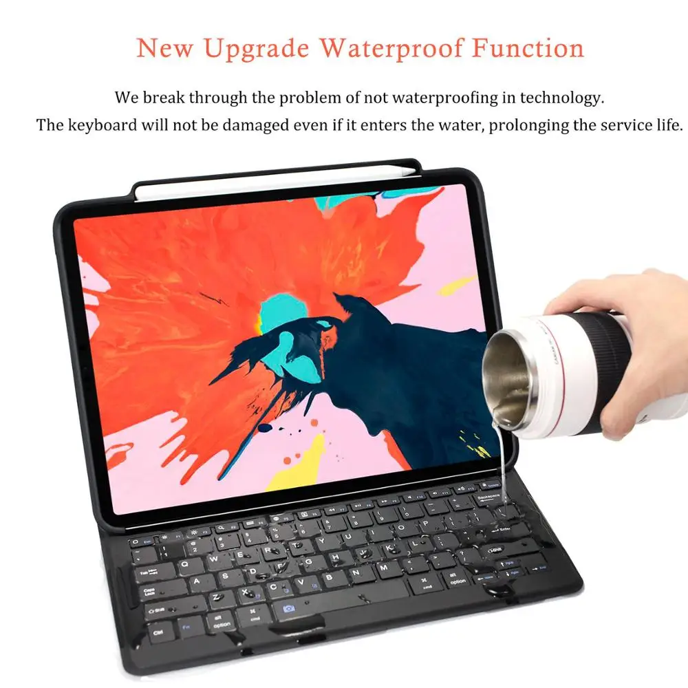 Бизнес для iPad Pro 11 чехол-клавиатура Smart Ultra Slim из искусственной кожи чехол-книжка для iPad Pro 11 дюймов 1" с карандашом