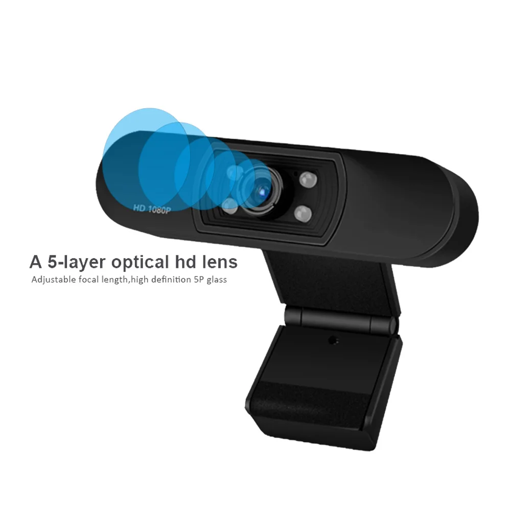 Веб-камера DeepFox 1080P hdвеб-камера со встроенным HD микрофоном 1920x1080 p USB Plug& Play веб-камера широкоформатное видео