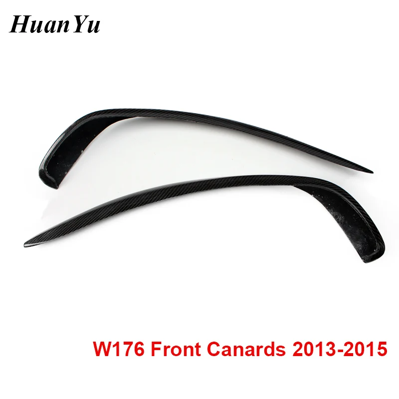 6 шт./компл. углеродное волокно W176 передний бампер удлинитель для Mercedes benz A class 2013