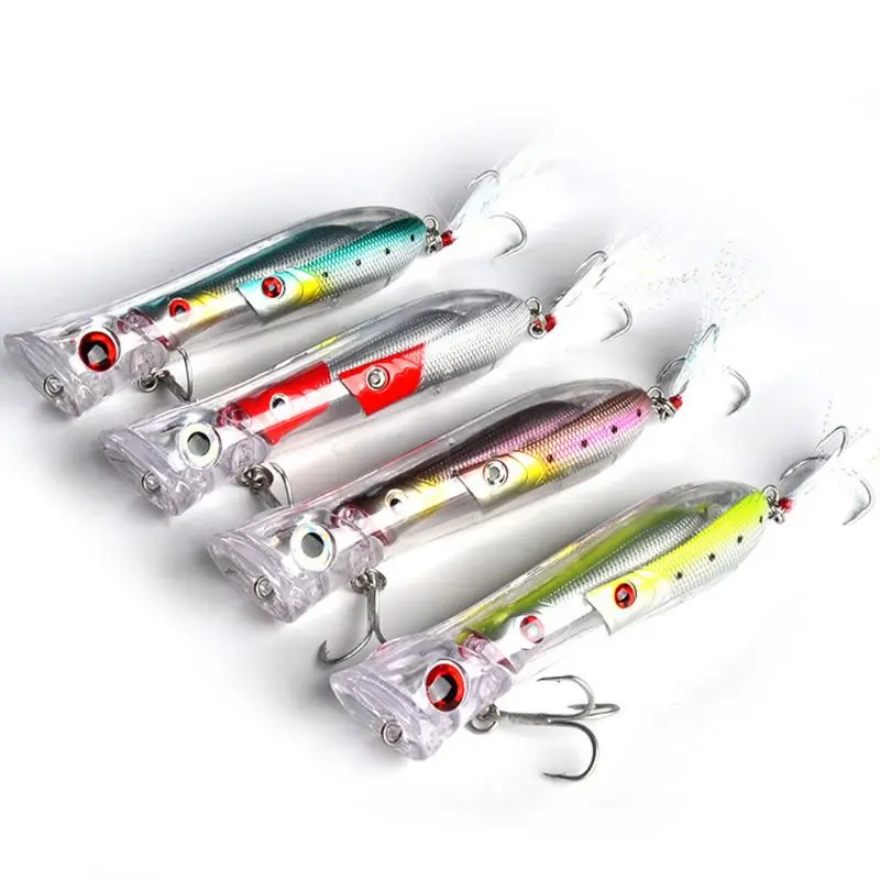 

10.5cm 28g Simulated Fish Lure Sea Water Artificial Plastic Hard Fishing Bait 3D Eyes Tackle Accessory with Sharp Feather Hook