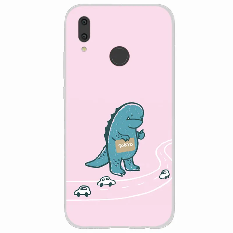 ТПУ задняя крышка для huawei Y3 Y5 Y6 Y7 2017 II Pro силиконовый мягкий мультяшный