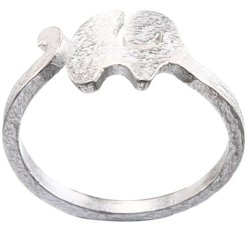 Открытые Кольца в виде симпатичного слона простом стиле из нержавеющей стали