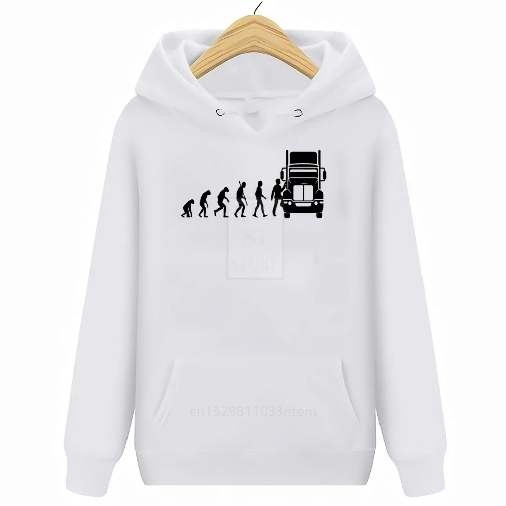 

Fashion T Shirt 100% Cotton Evolution trucker men born to drive Summer Funny round neck men summer fashion T-shirt men