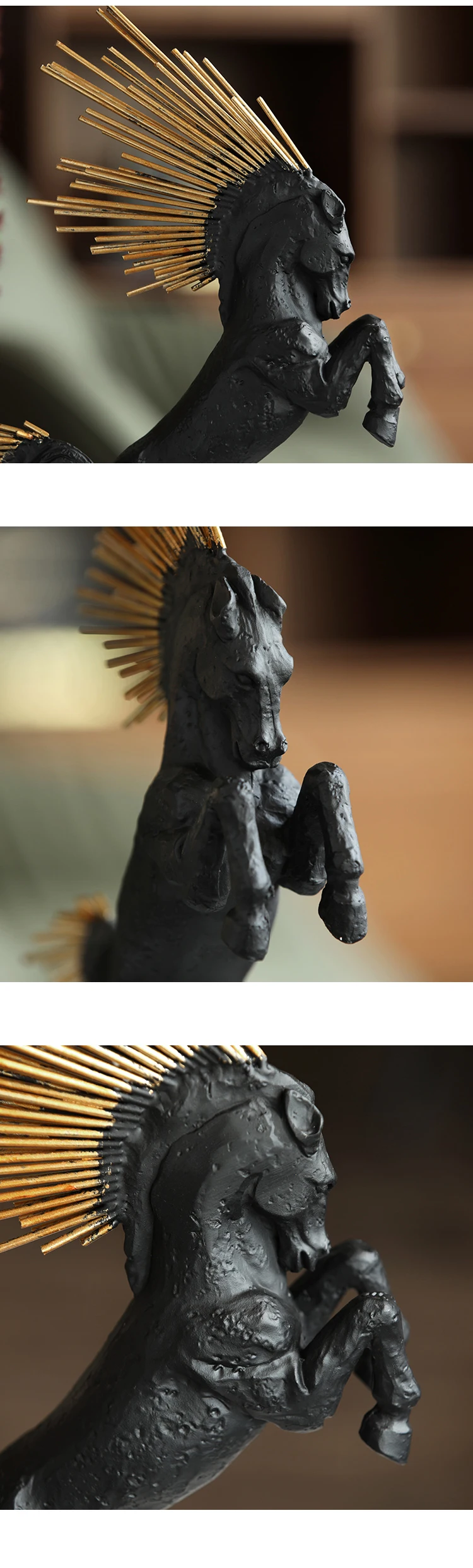 Абстрактная скульптура статуэтка лошади подставка на белом мраморе украшение