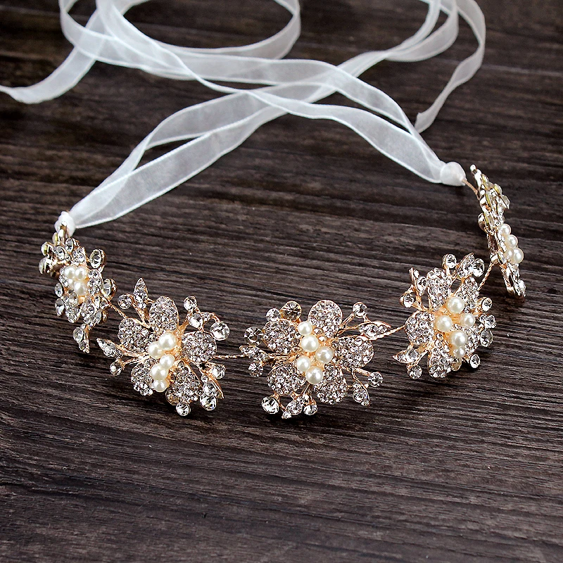 Романтический розовое золото с украшениями из жемчужин Туфли цветочными Обувь