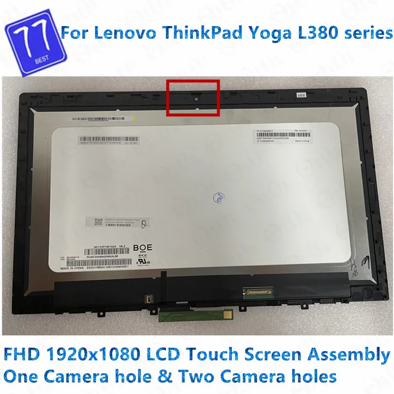 ЖК-экран 13,3 дюймов IPS eDP 30pin для Lenovo ThinkPad S2 Yoga S2 Yoga L380 20M5, светодиодный сенсорный экран с цифровым преобразователем