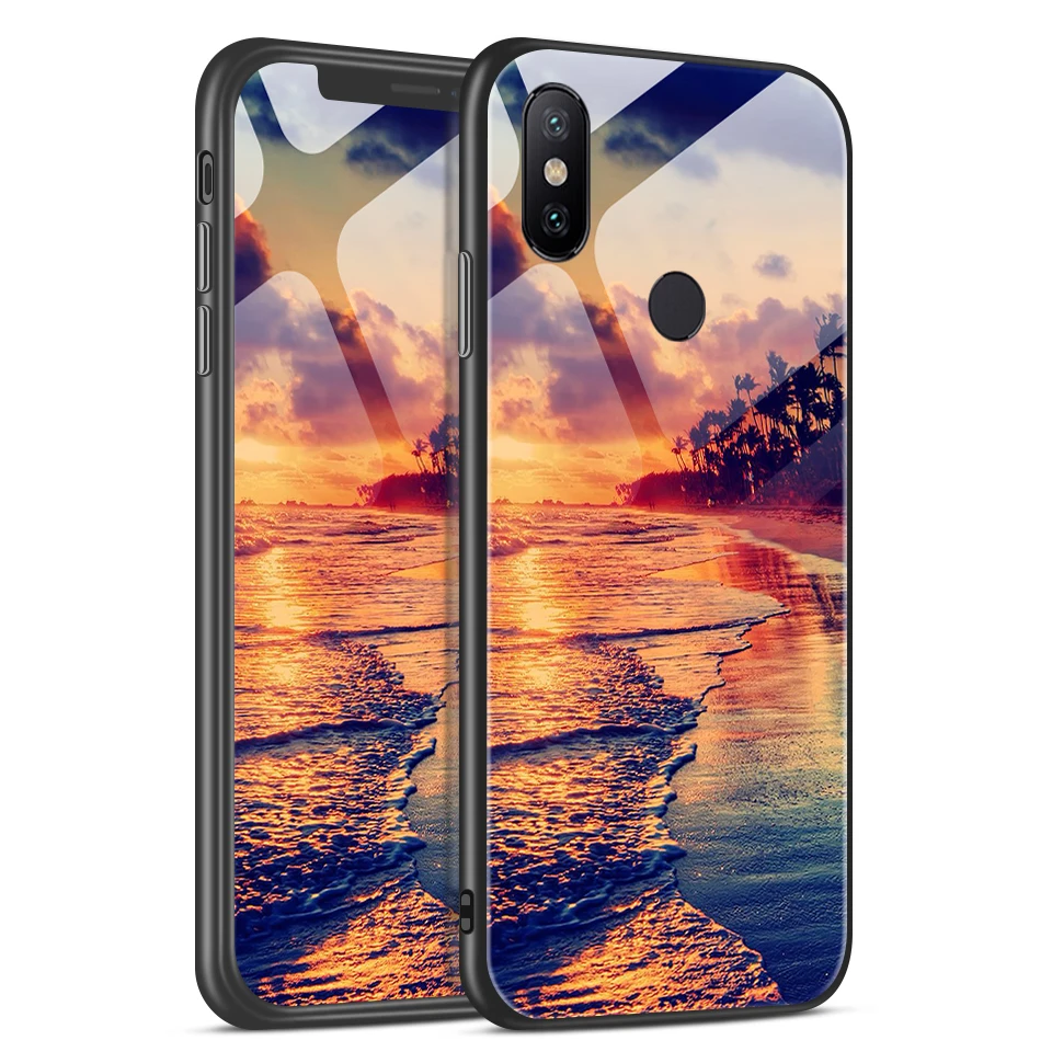 H119 Чехол из закаленного стекла для Xiao mi A1 A2 A2Lite Edge Cover для Xiaomi mi 6 6X для задней крышки, Твердый чехол с полной защитой звездного цвета - Цвет: H119