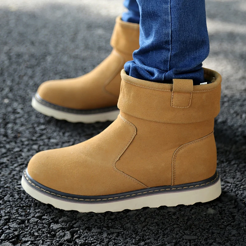 

High Top Brown Men Boots Fashion Tooling Short Lace Up Cowboy Boots Low Heel Faux Suede Desert Boots British Men Boots