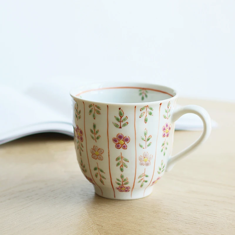 

Керамическая чашка «пятно девять долин», импортированная из Японии, для сжигания, ручная роспись цветов