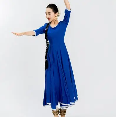 F Женский индийский костюм сари в этническом стиле Kurtas Leng Ha обтягивающее платье для танцев - Цвет: F