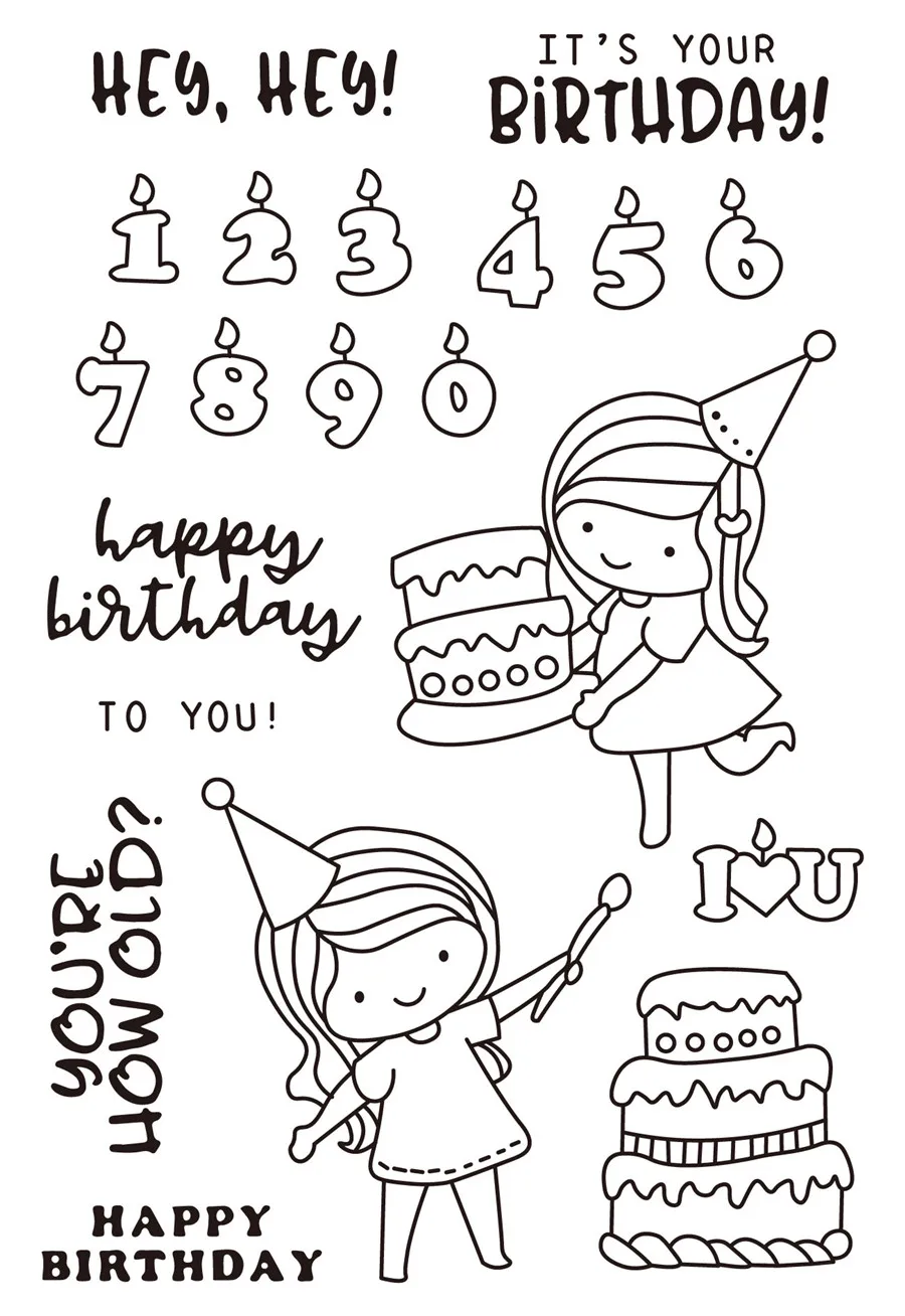 Girl and boy Transparent Clear stamps metal cutting dies | Stamps