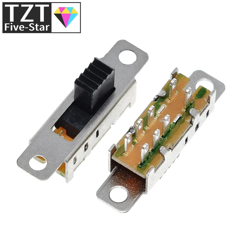 Двойной переключатель SS23E04 10 шт. 8 контактов 3 файла ручка 2P3T DP3T высота 5 мм