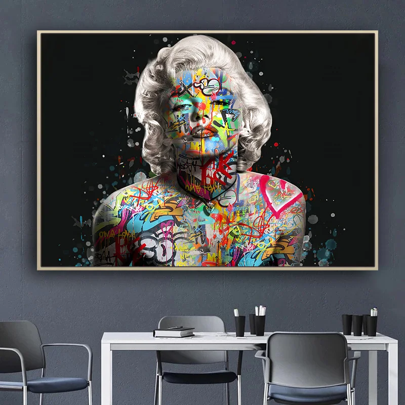 

Marilyn Monroe Художественная Картина на холсте, модный Индивидуальный плакат и принты, портрет, Настенная картина для декора гостиной