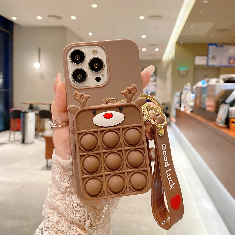 coin purses pop case for xiaomi redmi 10 4a 4x 5plus 5a 6 6a 7 7a 8 8a 9 9a 9c 9t pro wallet pop fidget toys push bubble cover free global shipping