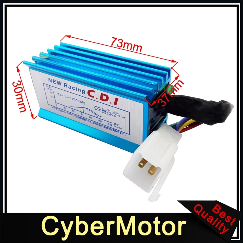 Катушка зажигания для гоночных гонок синего цвета + 5pin CDI переменного тока 50cc 70cc