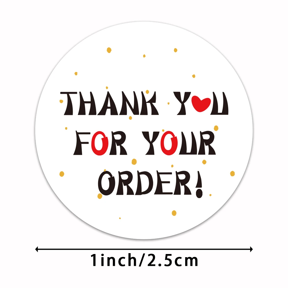 500 шт./рулон спасибо вам за ваш заказ Стикеры для заклеивания конвертов этикетки 1