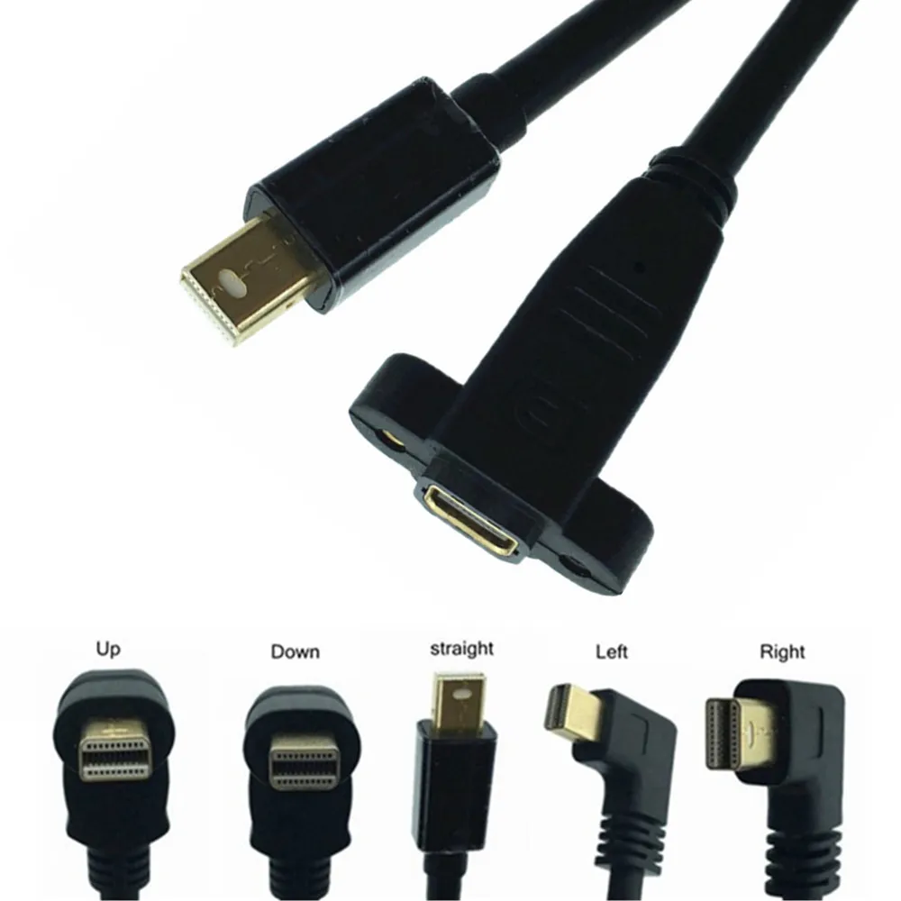 30 см мини DisplayPort штекер DP разъем с винтовым креплением Удлинительный Кабель Для