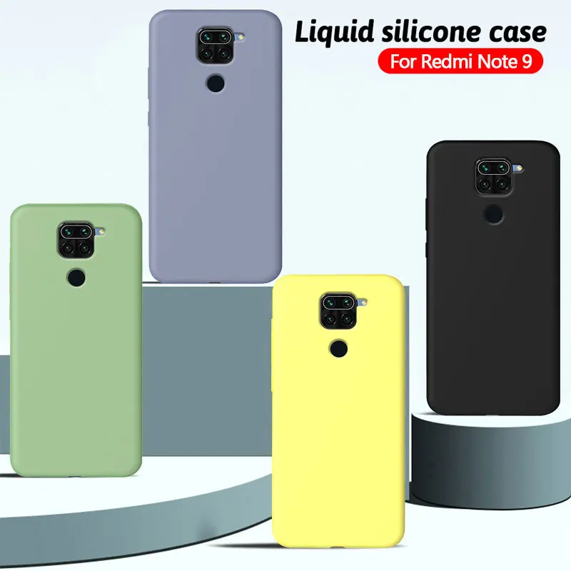 Чехол из жидкого силикона для Xiaomi Redmi Note 9 8 7 Pro Max 9S T мягкий тонкий чехол 9A 8A |
