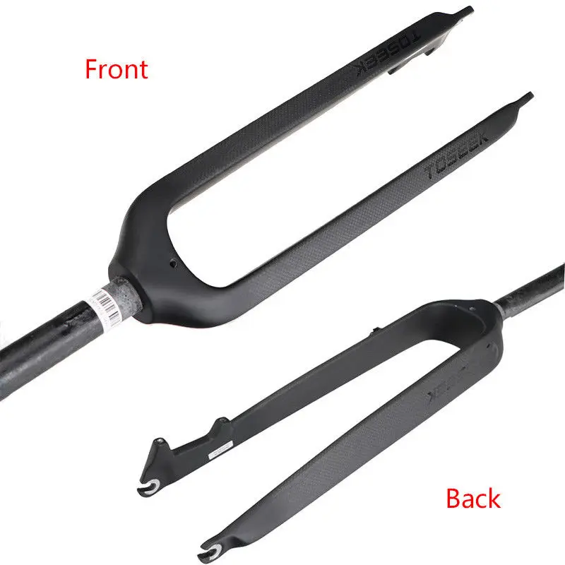 TOSEEK углеродное волокно MTB вилка горный велосипед жесткий прямой дисковый тормоз