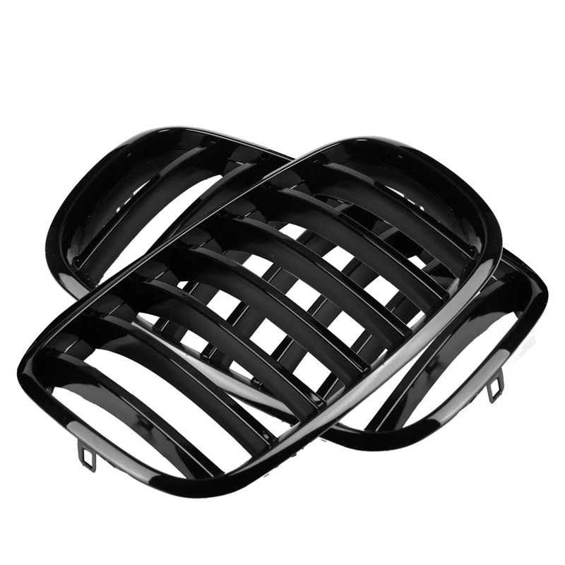 Автомобильный глянец Черный передний бампер впускная решетка для почек BMW E70 E71 X5