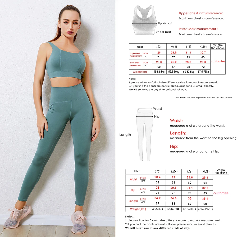 

Women Tracksuit High Waist Push Up Hips Yoga Sets Sportswear Fitness Sports Bra Leggings Running Pants Gym Workout Clothes Suits