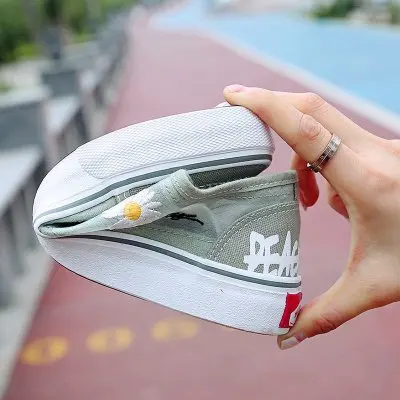 Туфли женские холщовые дышащие с мягкой подошвой повседневные маленькие