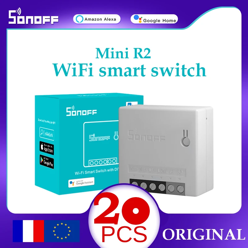 

Умный выключатель SONOFF mini r2, 1-20 дюймов, Wi-Fi