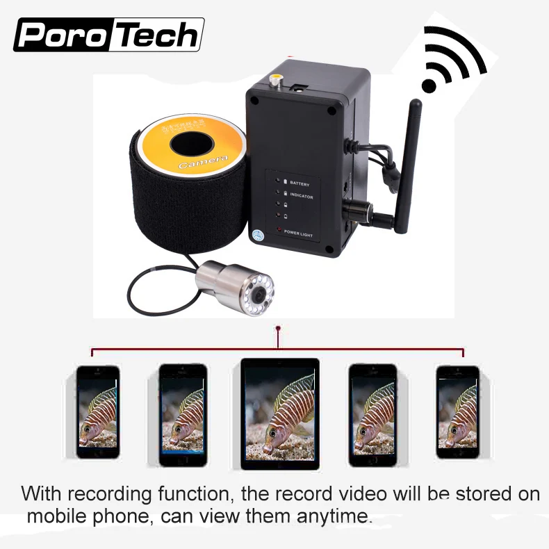 Беспроводная камера для подводной рыбалки система записи видео рыболокатор