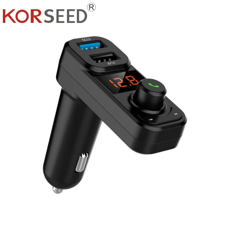 KORSEED автомобильный Bluetooth комплект для телефона Handsfree беспроводной Carkit QC3.0 быстрое
