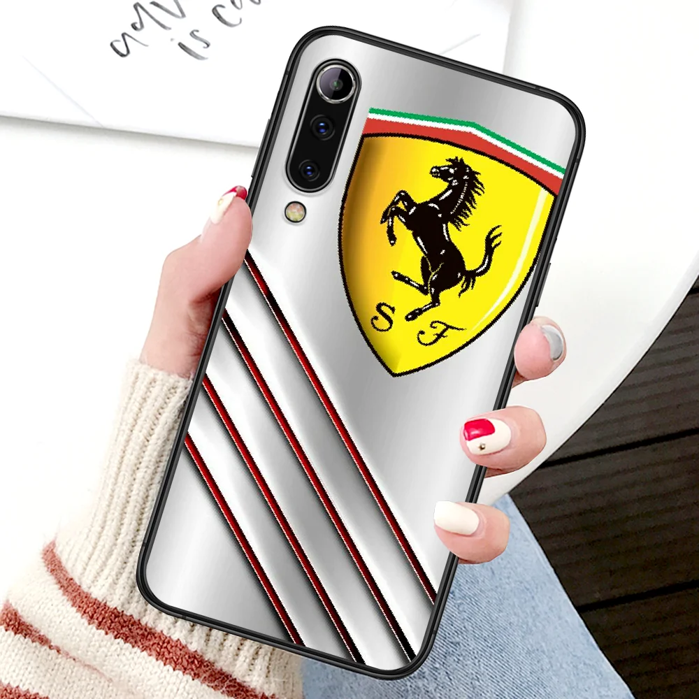 

Luxury Ferrarii Car Phone Case For Xiaomi Mi Note 10 A3 9 MAX 3 A2 8 9 Lite Pro Ultra black Waterproof Fashion Hoesjes Trend