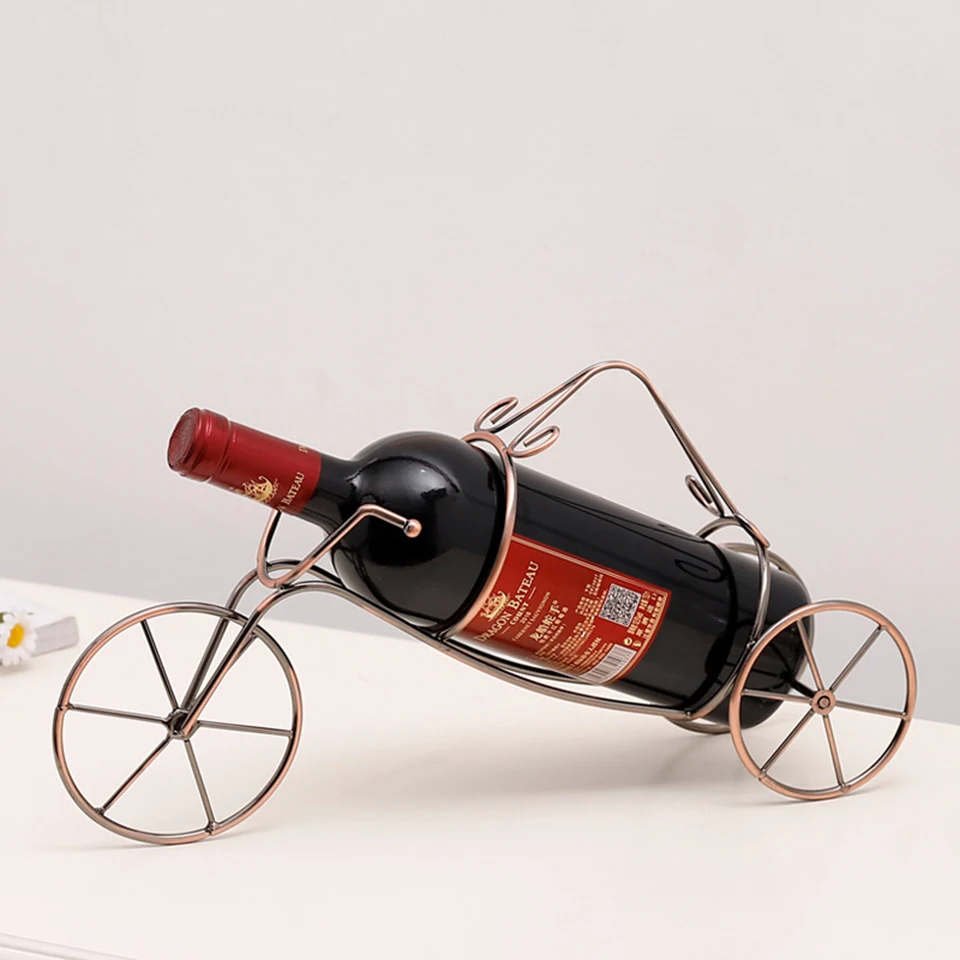 

Ручная работа Pedicab дизайнерская металлическая Винная стойка держатель для винных бутылок Caddy J002