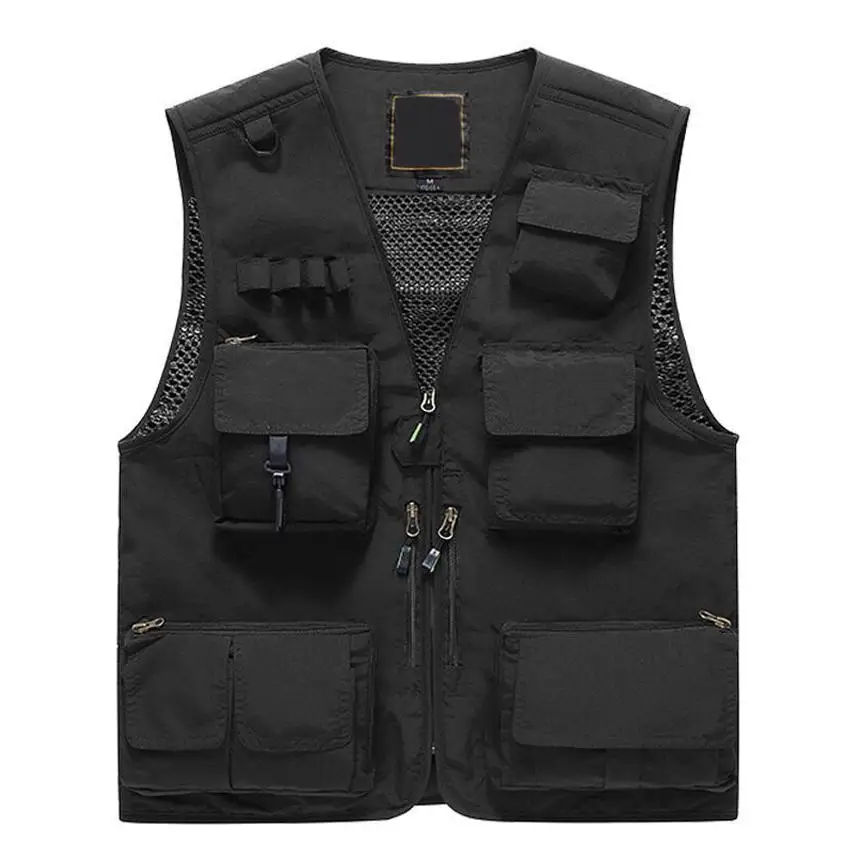 

Military Waistcoat Jacket Men Multi-Pocket Classic Male Sleeveless Coat Outdoor Photographer Fishing Jackets 6XL Vest Travel Top
