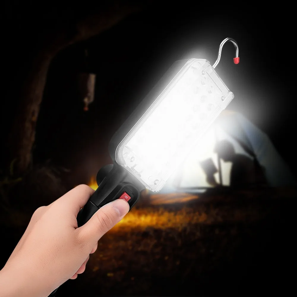 34 SMD светодиодный фонарь для работы, вращение на 360 °, Рабочий фонарь для ремонта автомобиля, работающий на 18650, фонарь на магните, крючок, палатка, кемпинговый фонарь