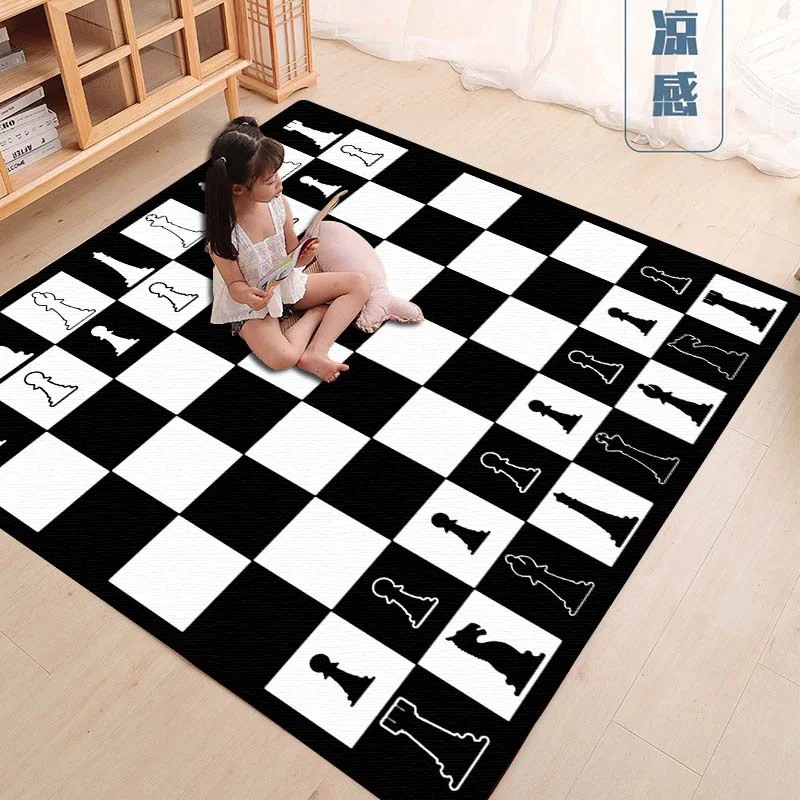 

International chess Floor Rugs Kid Play Mat Child Carpet Area Soft Rugs Bedroom Living Room, Floor Mat, Non Slip Rugs