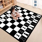 Международные Шахматные напольные коврики Детский коврик для игры Детский ковер мягкие коврики для спальни гостиной, напольный коврик, Нескользящие коврики