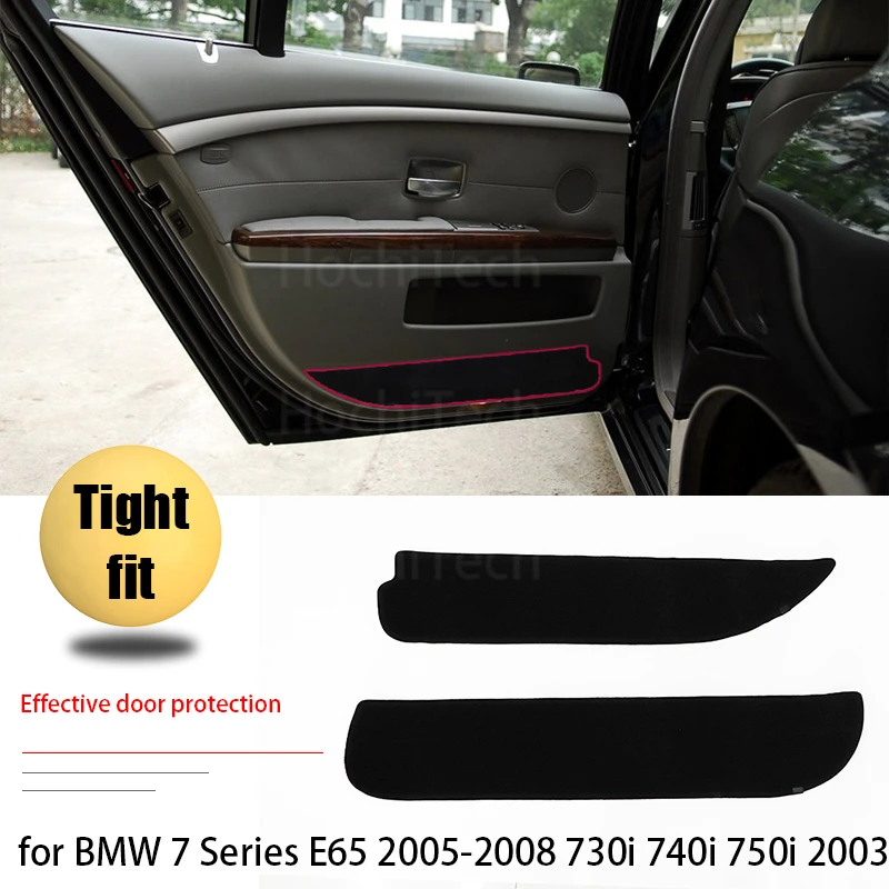 

Protective Mat Door Inside Guard Accessories Protection Carpet Car Door Anti Kick Pad Sticker for BMW 7 Series E65 2005-2008
