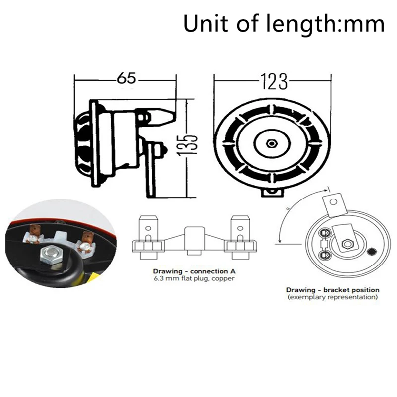 

Car Horn 12V 140DB Super Loud Universal Grille Horn New Cool Color Scheme Car Motorcycle Modification Electricity Horn