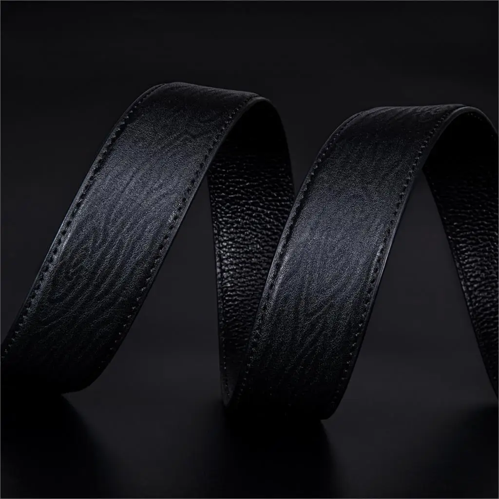 Мужской кожаный ремень без пряжки 3 5 см Широкий прочный автоматической