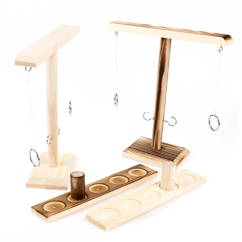 

Party Bar Drink Interactive Toy Gathering Games Ring Toss Hook With Shot Ladder Bundle Wooden Loop Cultivate Relationship Toys