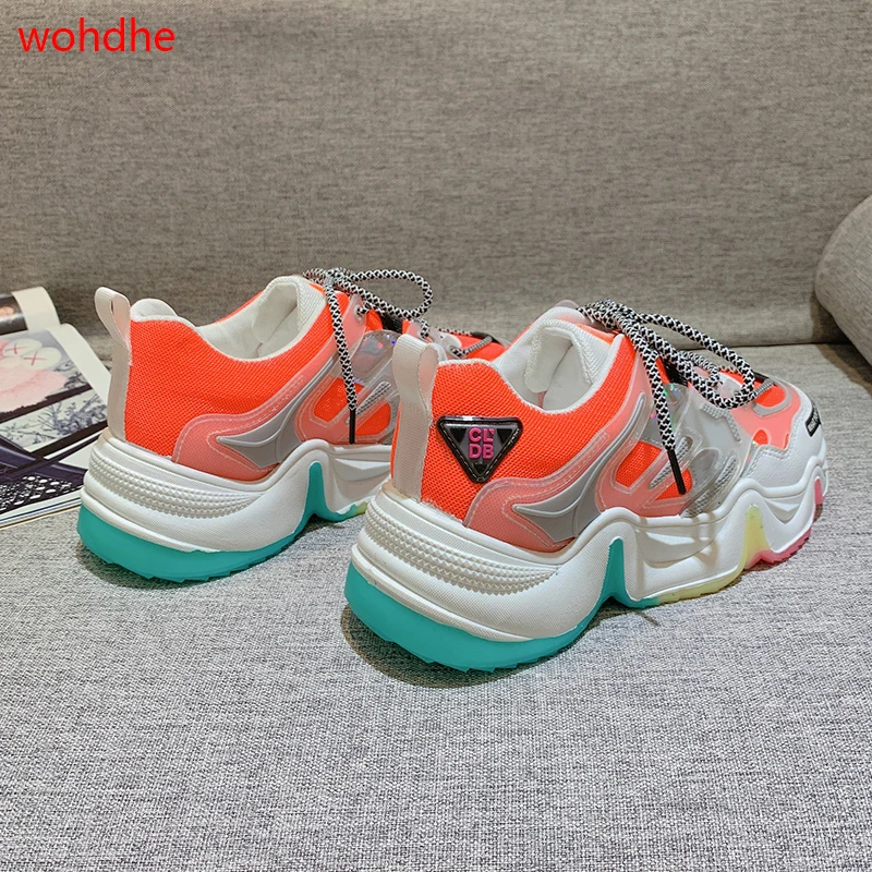 

wohdhe Casual Sneakers Women Platform Tenis Feminino Zapatillas Designer Flat Summer Colorful Sport Woman Vulcanize Shoes