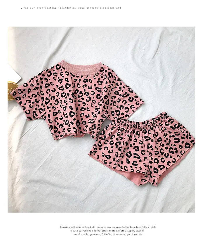2 шт. Детские леопардовые комплекты с рукавом летучая мышь | Мать и ребенок