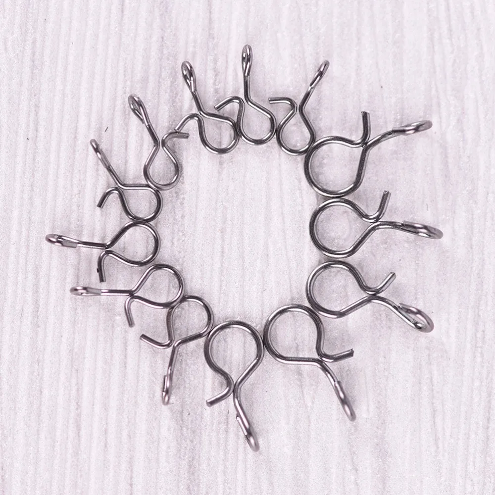 

NEW 20/30/50Pcs S/M/L Black Color Fly Fishing Snap Quick Change for Hook & Lures