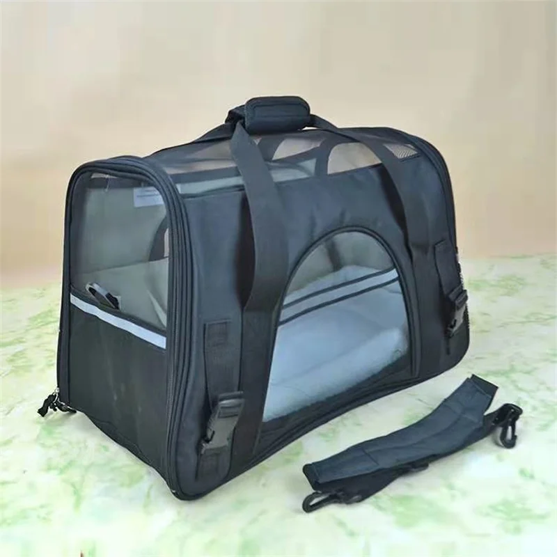 

Portable Canvas Pet Carrier Handbag Backpack Handle Bag