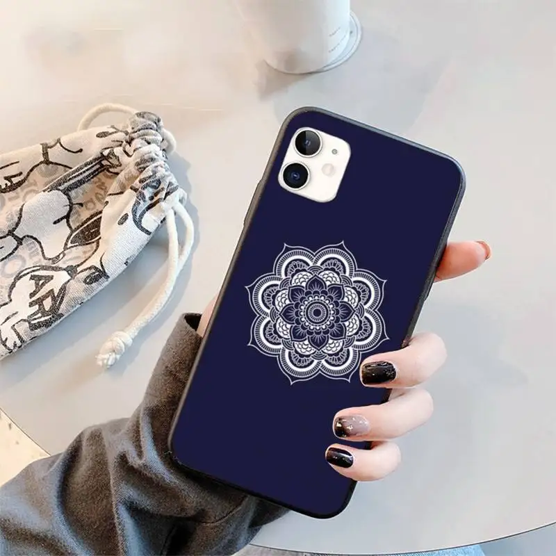 

Floral Lace Mandala Phone Case for iPhone 11 12 pro XS MAX 8 7 6 6S Plus X 5S SE 2020 XR mini