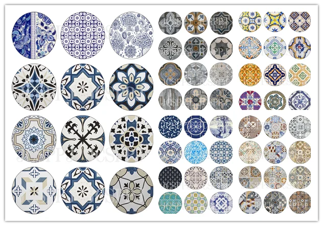 Водонепроницаемый стеклянный патч Печать красивые узоры ювелирные украшения