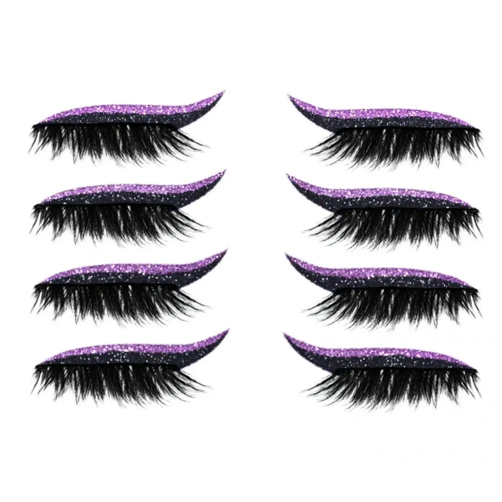 4 Pairs/Set Eyeliner Sticker Convenient Easy to Remove Plastic Makeup Eye Lashes for Halloween | Красота и здоровье
