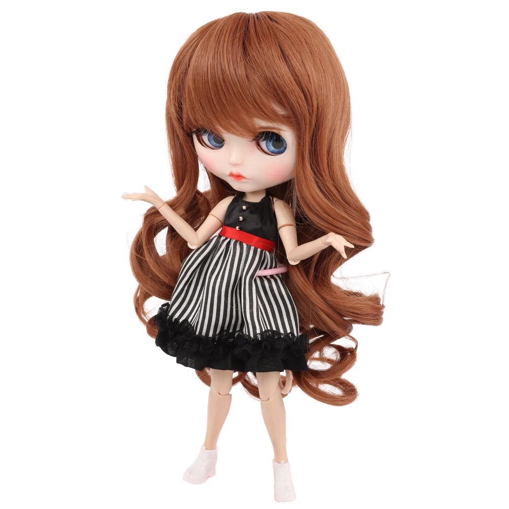 

Aidolla Blyth Dolls Wig Long Bangs Curly Hairs Natural Color Big Roll High Temperature Fiber Doll Accessories For DIY BJD Doll